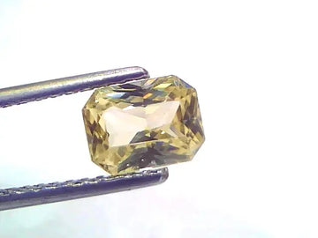 2.04 Ct Certified Unheated Untreated Natural Ceylon Yellow Sapphire Gems