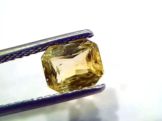 2.03 Ct GII Certified Unheated Untreated Natural Ceylon Yellow Sapphire AA