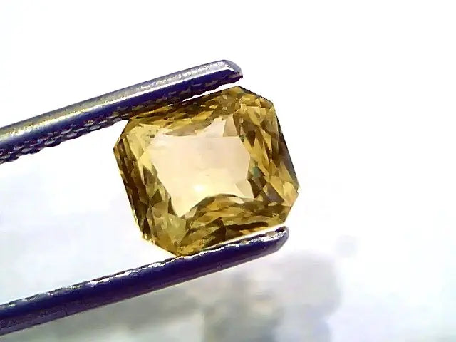 2.03 Ct GII Certified Unheated Untreated Natural Ceylon Yellow Sapphire AAA