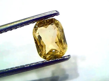 2.03 Ct GII Certified Unheated Untreated Natural Ceylon Yellow Sapphire AAA