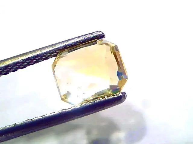 2.03 Ct GII Certified Unheated Untreated Natural Ceylon Yellow Sapphire AA
