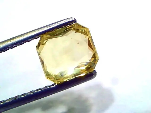 2.03 Ct GII Certified Unheated Untreated Natural Ceylon Yellow Sapphire AAA