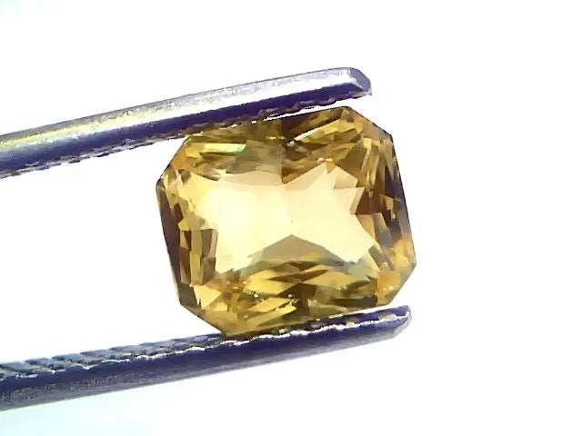 2.04 Ct GII Certified Unheated Untreated Natural Ceylon Yellow Sapphire AAA