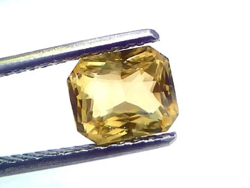 2.04 Ct GII Certified Unheated Untreated Natural Ceylon Yellow Sapphire AAA
