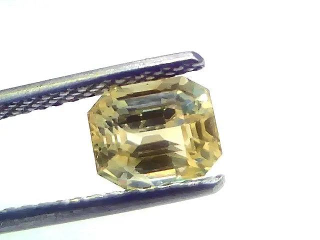 2.04 Ct GII Certified Unheated Untreated Natural Ceylon Yellow Sapphire AA
