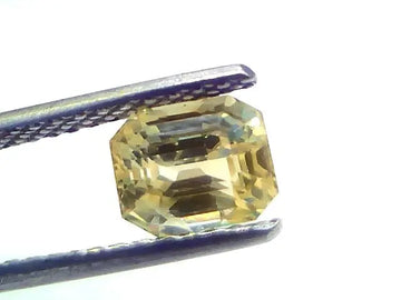 2.04 Ct GII Certified Unheated Untreated Natural Ceylon Yellow Sapphire AA