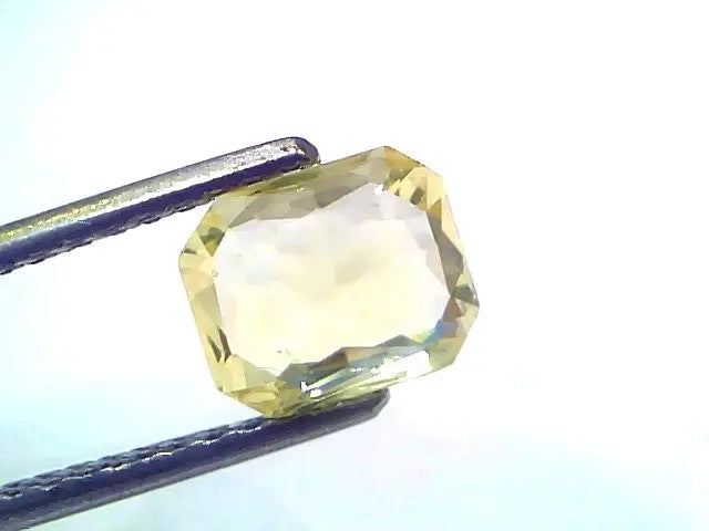 2.03 Ct Certified Unheated Untreated Natural Ceylon Yellow Sapphire Gems