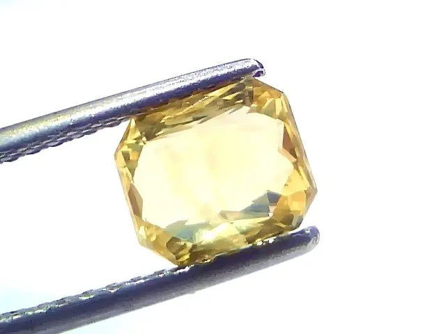 2.04 Ct GII Certified Unheated Untreated Natural Ceylon Yellow Sapphire AAA