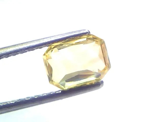 2.04 Ct GII Certified Unheated Untreated Natural Ceylon Yellow Sapphire AAA