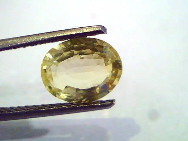 2.01 Ct Unheated Untreated Natural Ceylon Yellow Sapphire Pukhraj