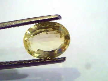2.01 Ct Unheated Untreated Natural Ceylon Yellow Sapphire Pukhraj