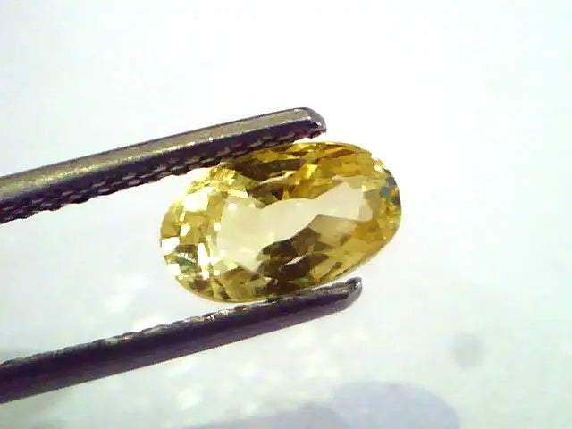 2.03 Ct Unheated Untreated Natural Ceylon Yellow Sapphire AAA