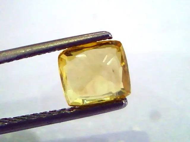 2.05 Ct Unheated Untreated Natural Ceylon Yellow Sapphire AAAAA