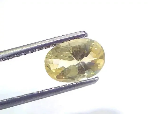 2.08 Ct Certified Unheated Untreated Natural Ceylon Yellow Sapphire - Venus Gems