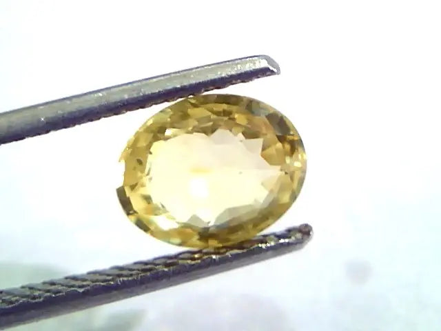 2.07 Ct Unheated Untreated Natural Ceylon Yellow Sapphire/Pukhraj