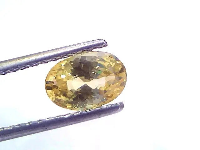 2.05 Ct Certified Unheated Untreated Natural Ceylon Yellow Sapphire Gems