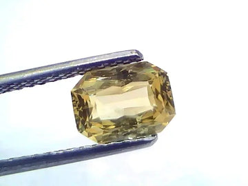 2.05 Ct Certified Unheated Untreated Natural Ceylon Yellow Sapphire Gems