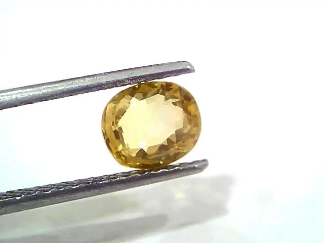 2.05 Ct Certified Unheated Untreated Natural Ceylon Yellow Sapphire Gems