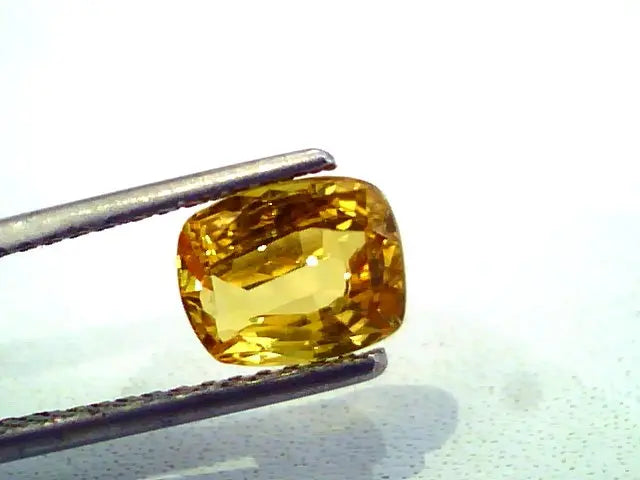 2.08 Ct Unheated Untreated Natural Ceylon Yellow Sapphire AAAAA