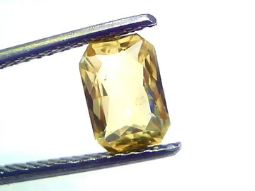 2.05 Ct GII Certified Unheated Untreated Natural Ceylon Yellow Sapphire AA