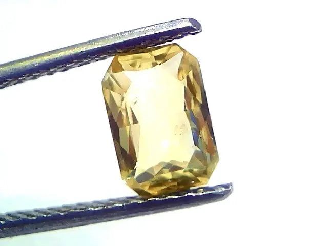 2.05 Ct GII Certified Unheated Untreated Natural Ceylon Yellow Sapphire AA