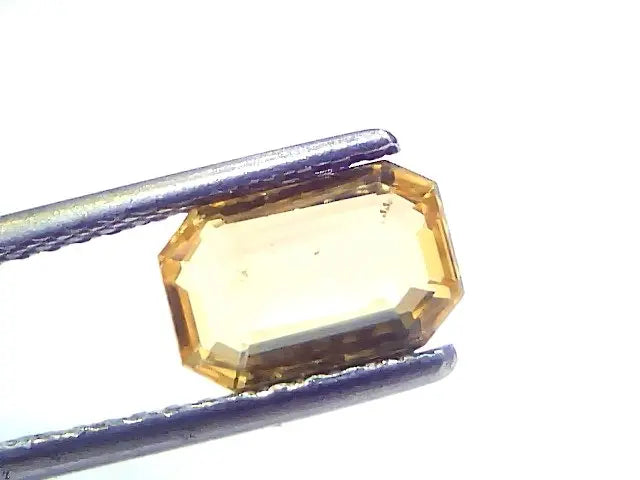 2.05 Ct GII Certified Unheated Untreated Natural Ceylon Yellow Sapphire AAA
