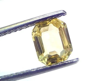 2.05 Ct GII Certified Unheated Untreated Natural Ceylon Yellow Sapphire AAA