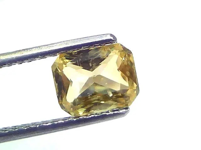 2.05 Ct GII Certified Unheated Untreated Natural Ceylon Yellow Sapphire AA
