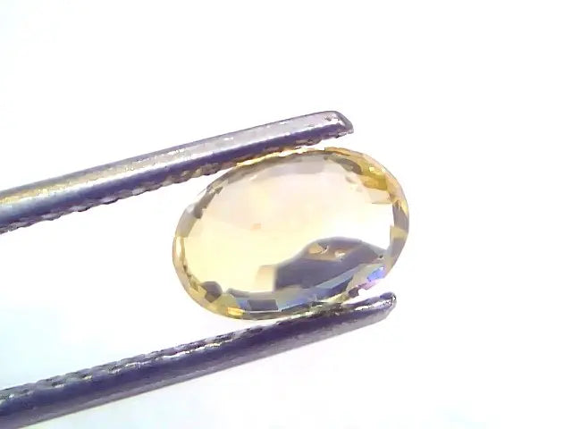 2.05 Ct Certified Unheated Untreated Natural Ceylon Yellow Sapphire Gems