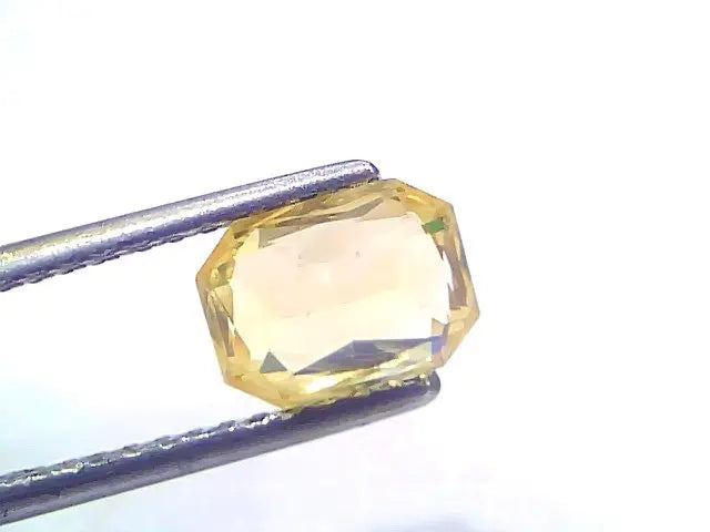 2.05 Ct Certified Unheated Untreated Natural Ceylon Yellow Sapphire Gems