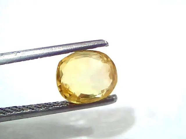 2.05 Ct Certified Unheated Untreated Natural Ceylon Yellow Sapphire Gems