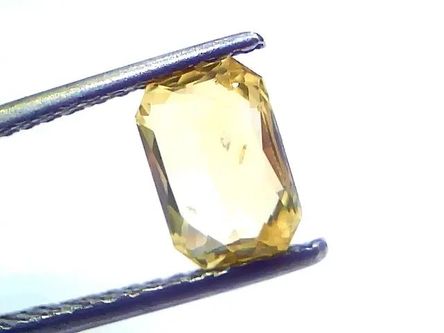 2.05 Ct GII Certified Unheated Untreated Natural Ceylon Yellow Sapphire AA