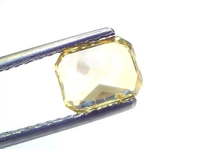 2.05 Ct GII Certified Unheated Untreated Natural Ceylon Yellow Sapphire AA