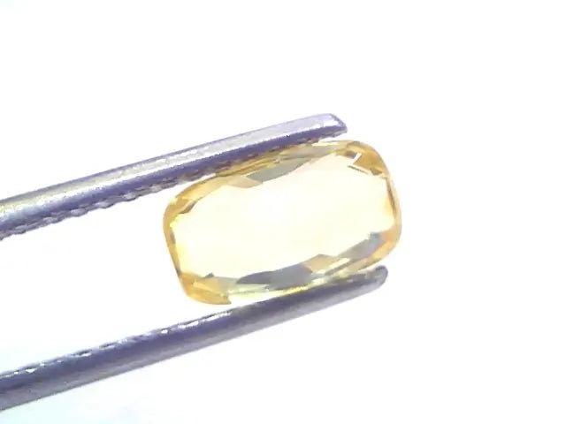 2.05 Ct GII Certified Unheated Untreated Natural Ceylon Yellow Sapphire