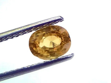 2.04 Ct Certified Untreated Natural Ceylon Yellow Sapphire Gemstone