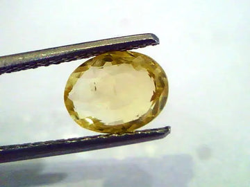 2.03 Ct Unheated Untreated Natural Ceylon Yellow Sapphire Pukhraj