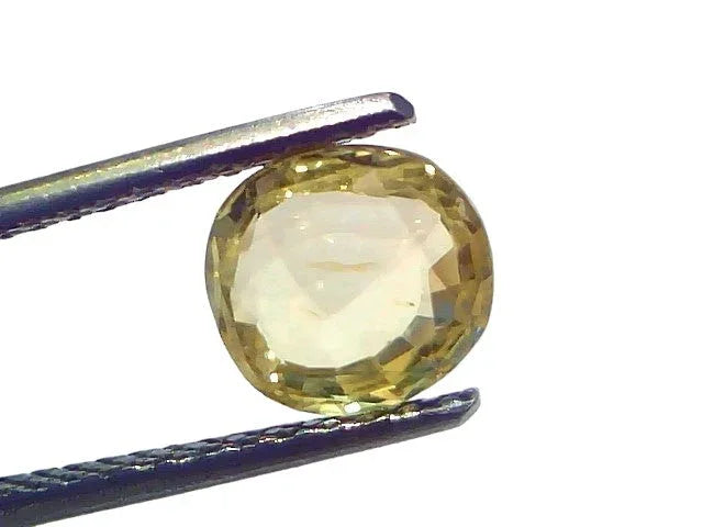 2.07 Ct Certified Unheated Untreated Natural Ceylon Yellow Sapphire Gems - Venus Gems