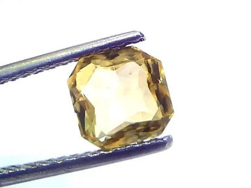 2.06 Ct GII Certified Unheated Untreated Natural Ceylon Yellow Sapphire AA