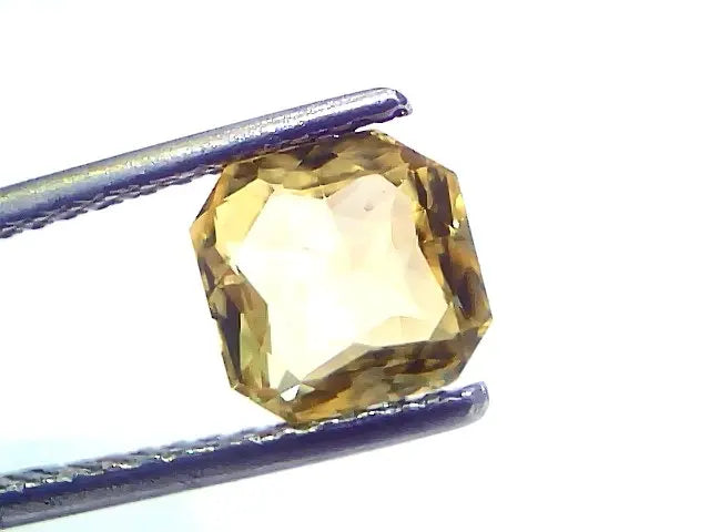 2.06 Ct GII Certified Unheated Untreated Natural Ceylon Yellow Sapphire AA