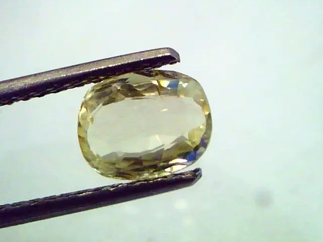 2.06 Unheated Untreated Natural Ceylon Yellow Sapphire Gemstone