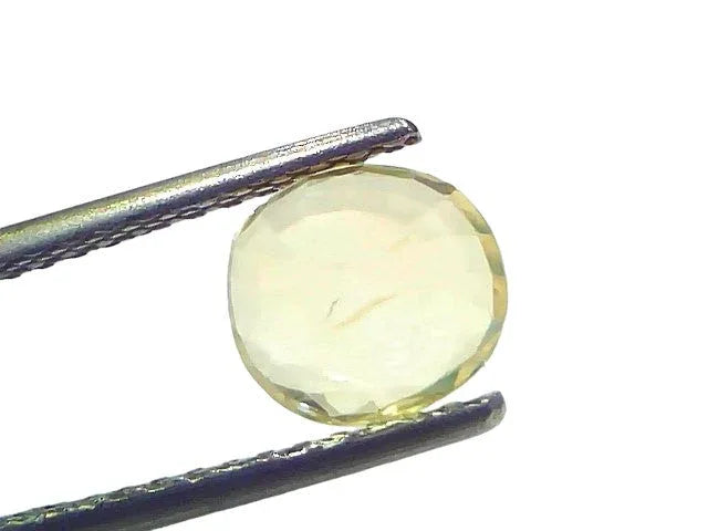 2.07 Ct Certified Unheated Untreated Natural Ceylon Yellow Sapphire Gems - Venus Gems