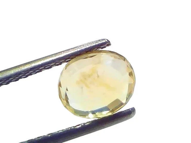 2.06 Ct Certified Unheated Untreated Natural Ceylon Yellow Sapphire Gems - Venus Gems