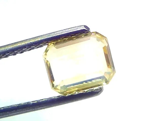 2.06 Ct GII Certified Unheated Untreated Natural Ceylon Yellow Sapphire AAA