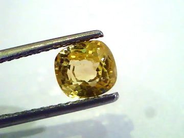 2.06 Ct Unheated Untreated Natural Ceylon Yellow Sapphire AAA