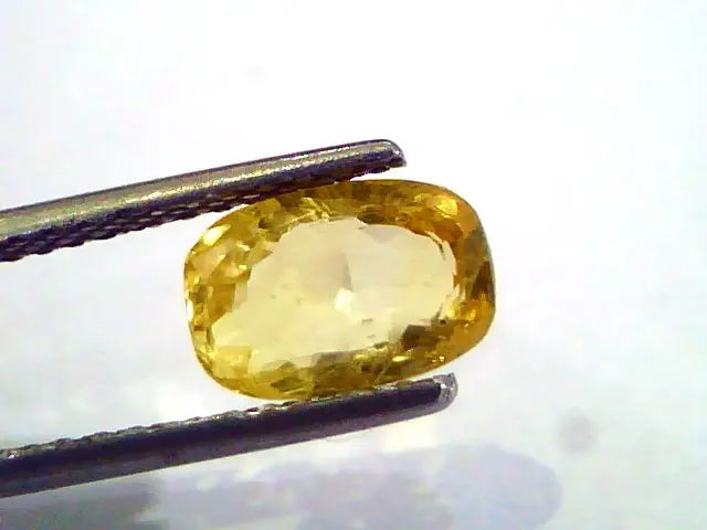 2.06 Ct Unheated Untreated Natural Ceylon Deep Yellow Sapphire