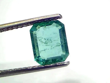 2.07 Ct GII Certified Untreated Natural Zambian Emerald Gemstone