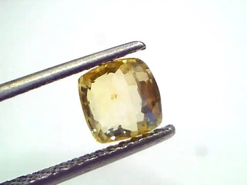 2.06 Ct Unheated Untreated Natural Ceylon Yellow Sapphire Pukhraj
