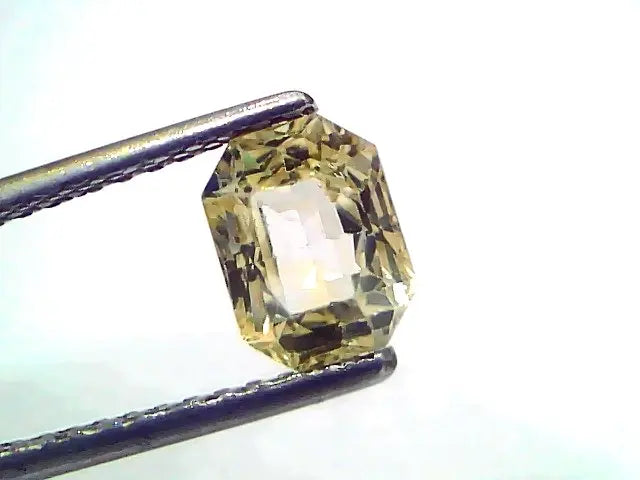 2.07 Ct Certified Unheated Untreated Natural Ceylon Yellow Sapphire Gems