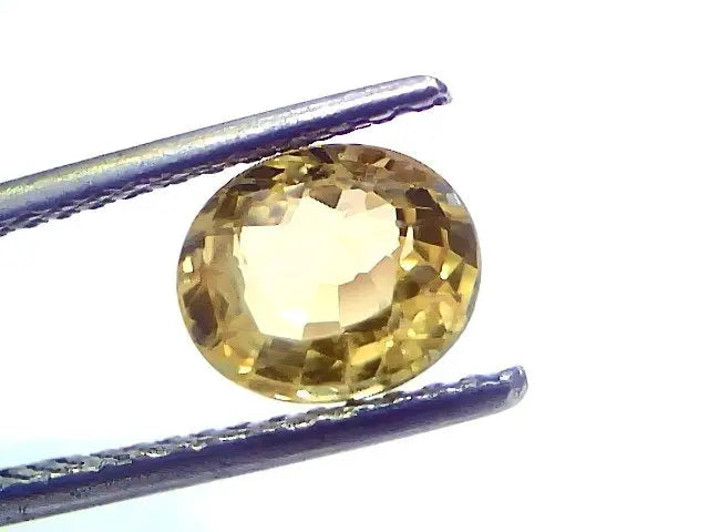 2.09 Ct Certified Unheated Untreated Natural Ceylon Yellow Sapphire AAA