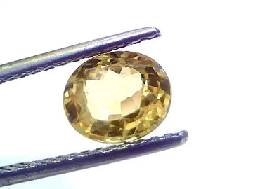 2.09 Ct Certified Unheated Untreated Natural Ceylon Yellow Sapphire AAA
